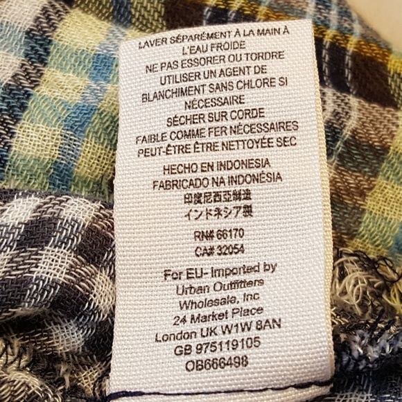 Free People plaid top oversized flowy - Picture 5 of 8